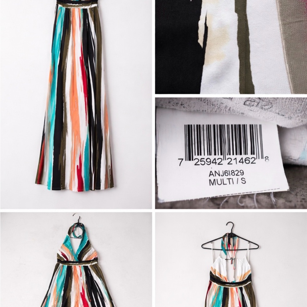 Max & Cleo Multicolor Striped Maxi Dress